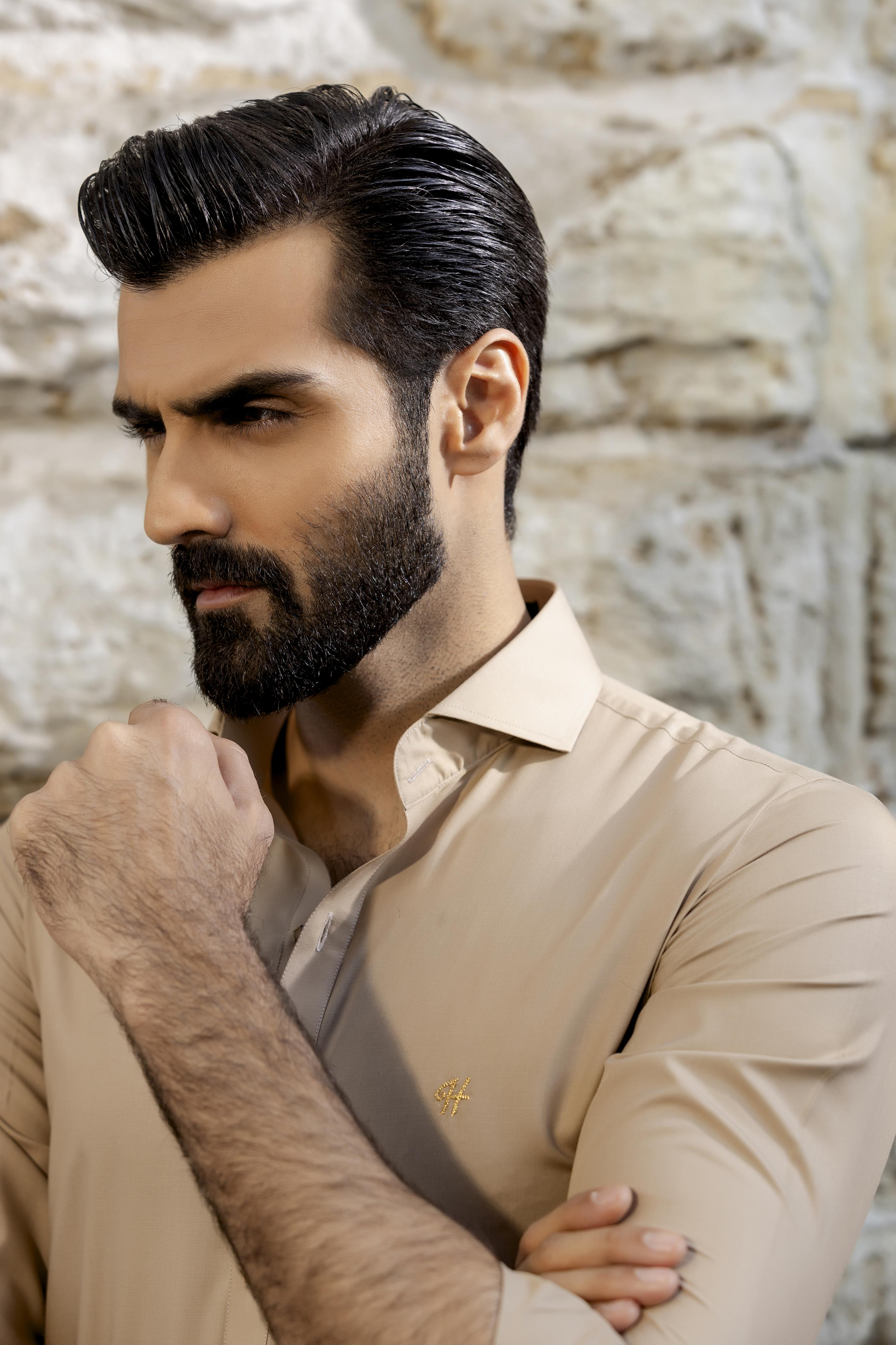 Blue Double Breasted Checkered jacket Humayun Alamgir