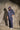 Indigo Blue Cotton Satin Hooded Kurta Set Clothing Humayunalamgir