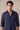 Navy Blue Linen Cord Set - H Logo Humayun Alamgir