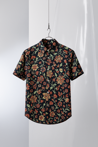 Vintage Bloom Print Shirt Humayunalamgir
