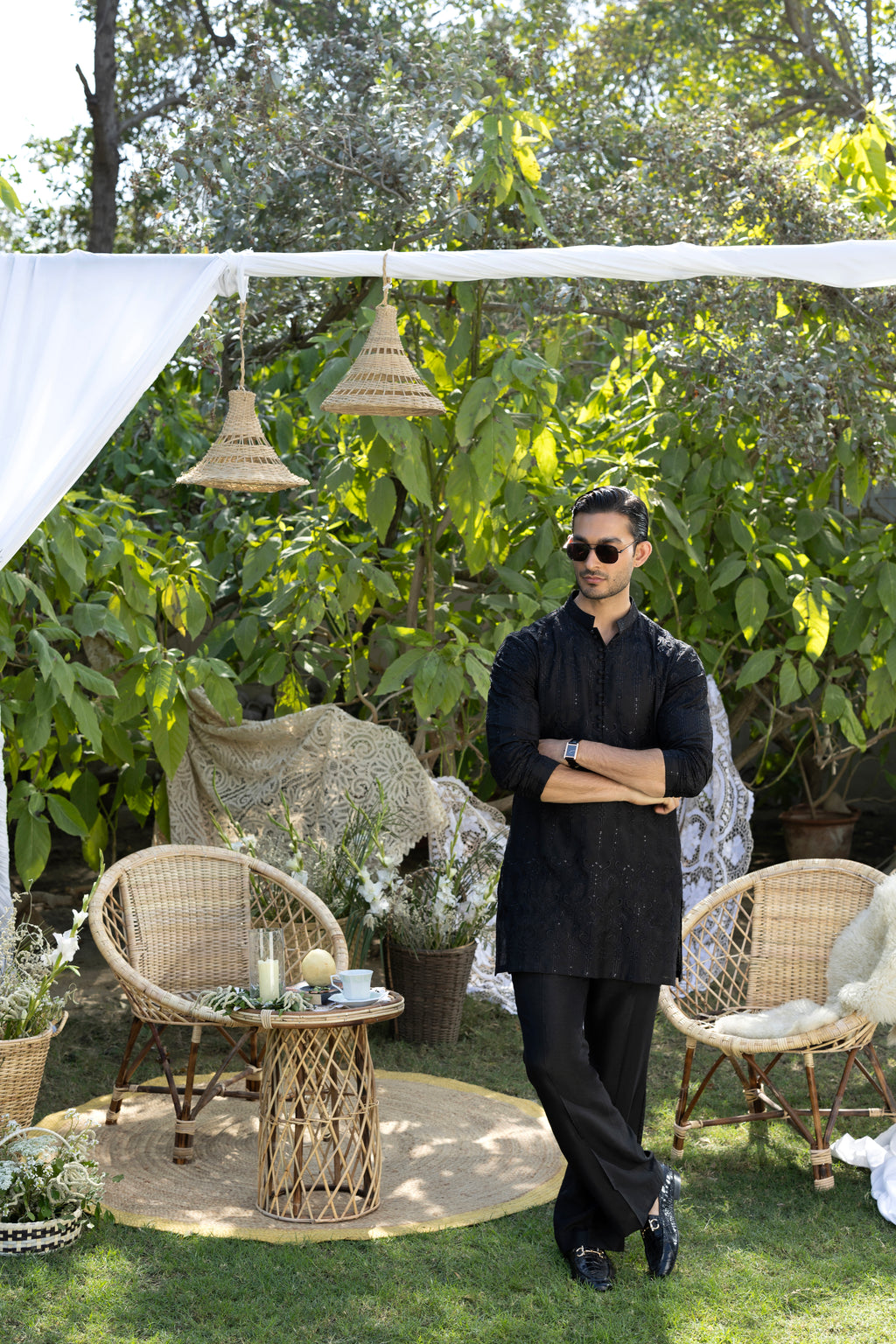 Black Mehraab Kurta Pajama