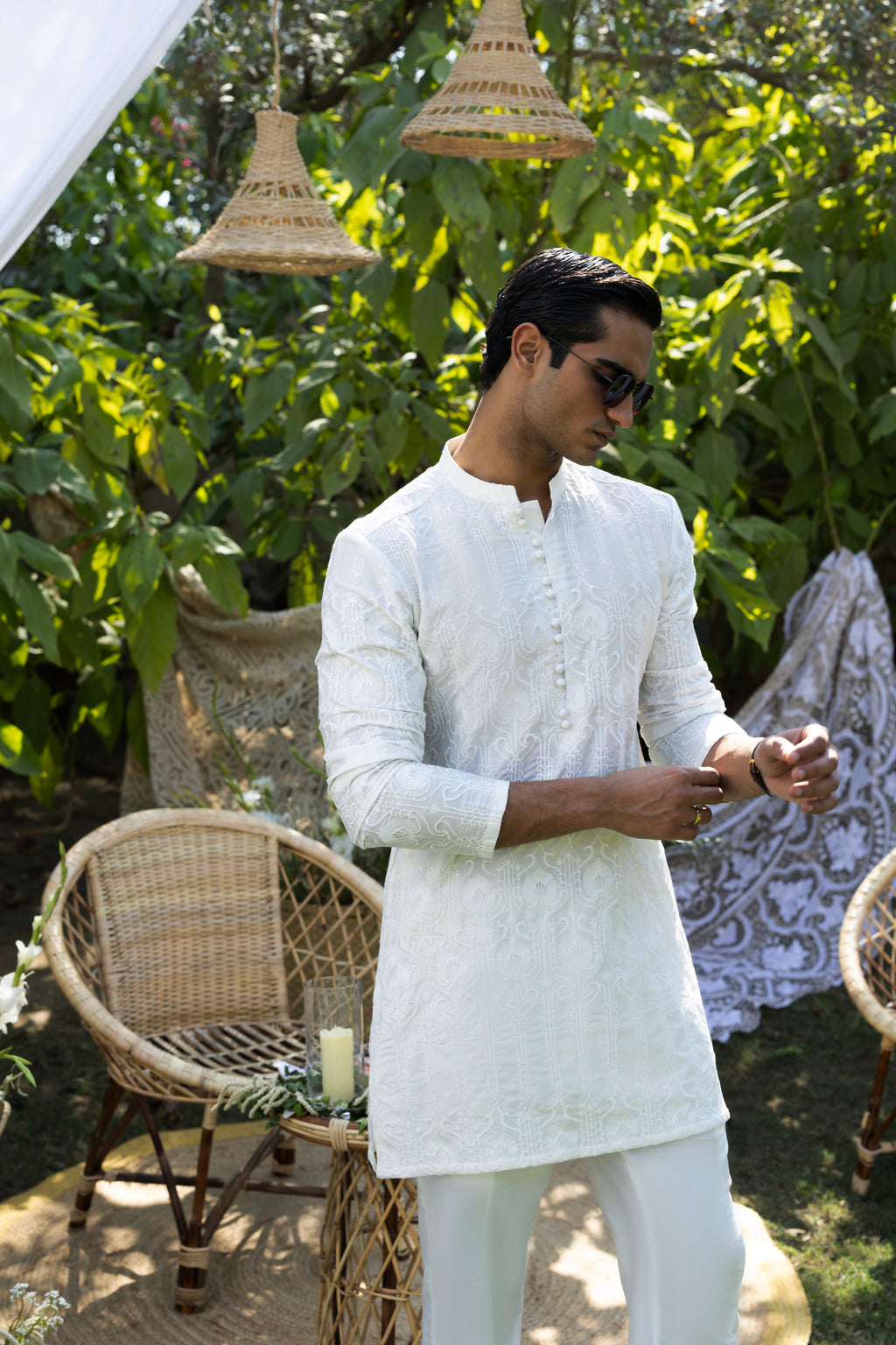 White Mehraab Kurta Pajama