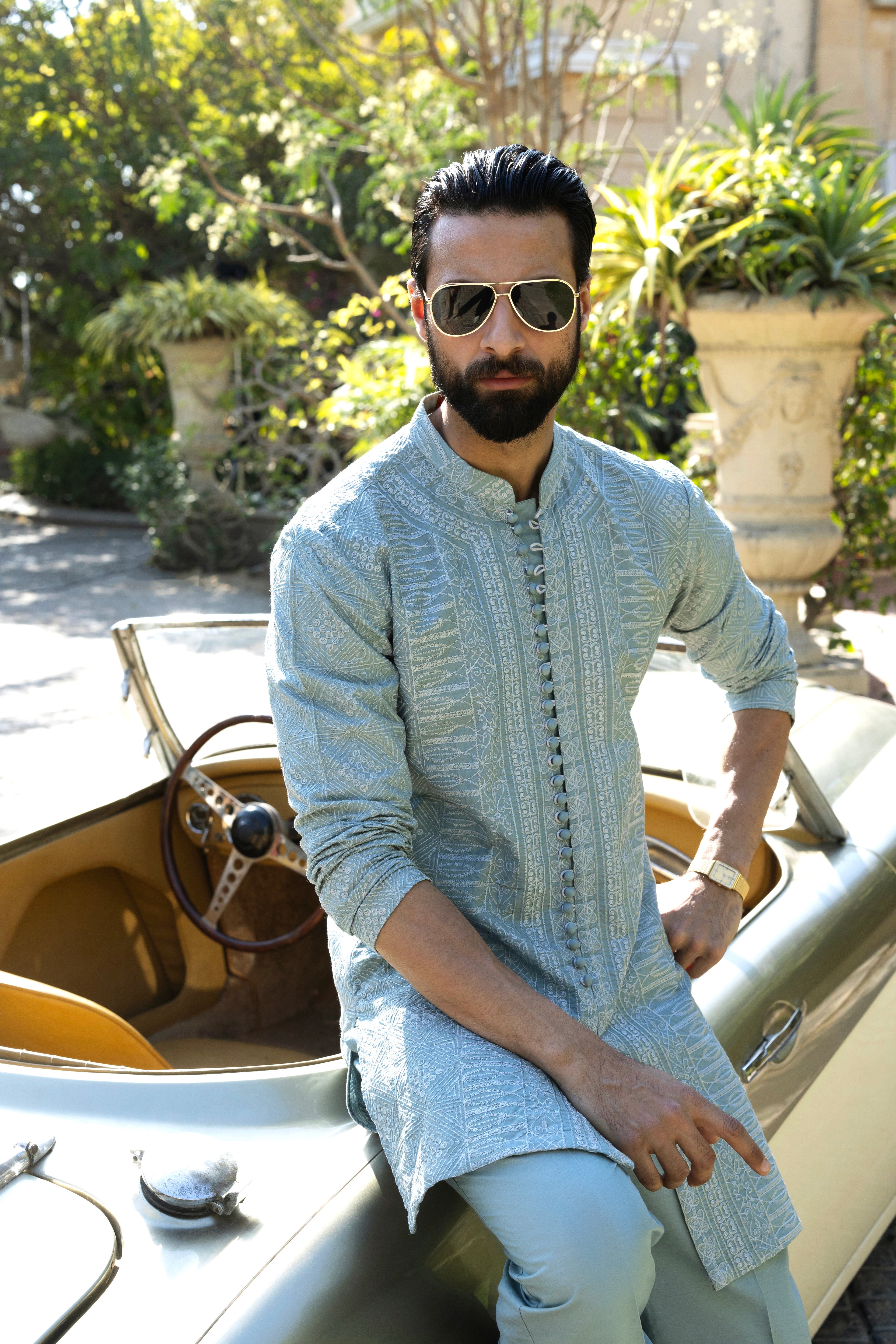 Mint Blue Deewan Kurta Pajama