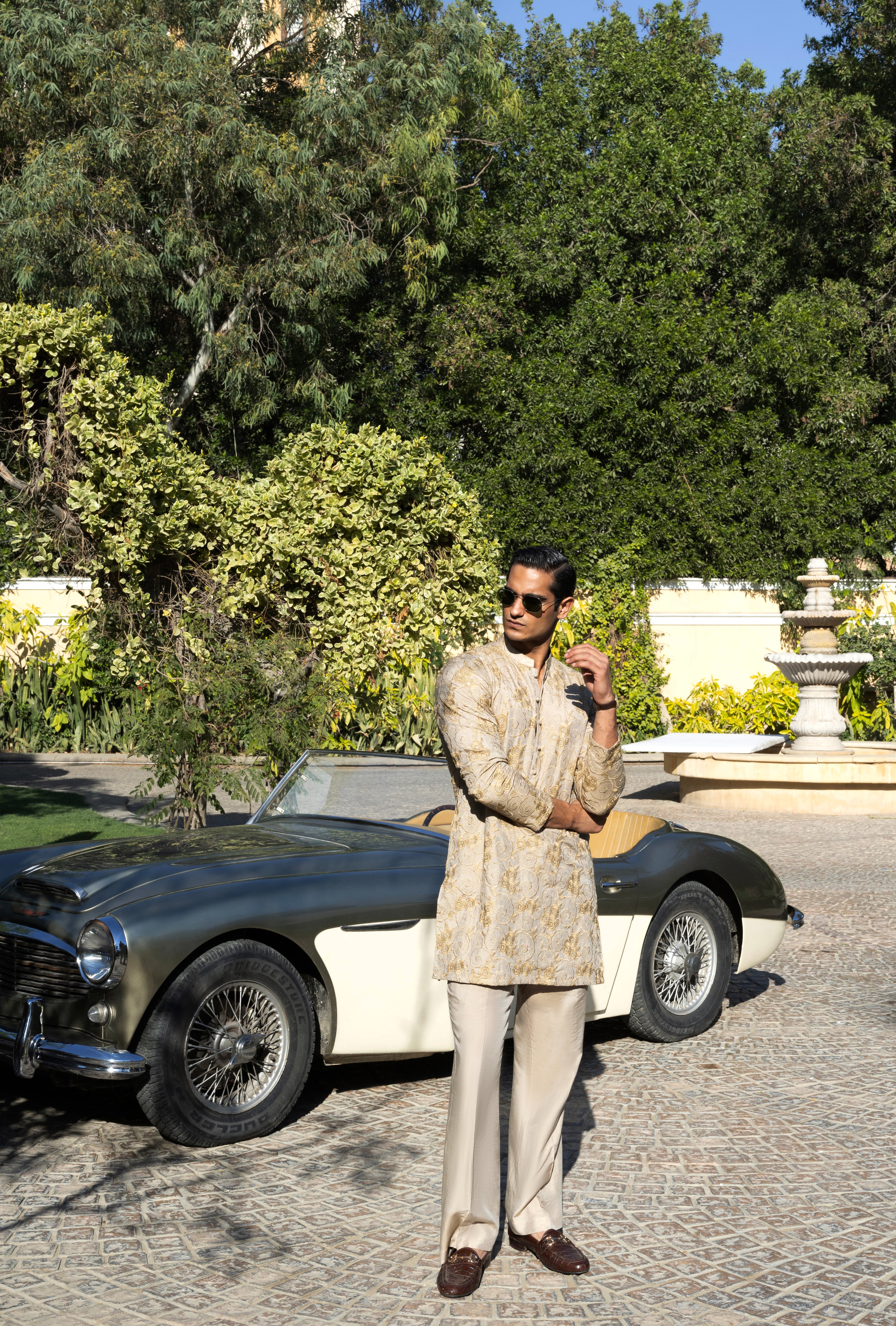 Champagne Phool Kaari Kurta Pajama