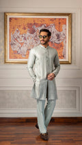 -XARTAJ- MINT GREEN KURTA PAJAMA Humayunalamgir