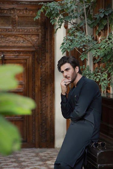 BLACK EGYPTION COTTON SHALWAR KAMEEZ Humayunalamgir