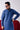 Denim Blue Linen Kurta Pajama Clothing Humayunalamgir