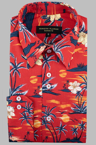 Multi Colour Printed Shirt Semi Formal humyaunalamgir S