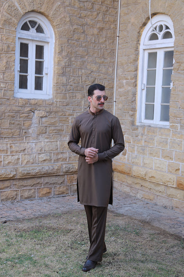 BROWN BOSKY KURTA PAJAMA