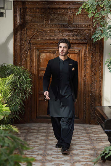 BLACK EGYPTION COTTON SHALWAR KAMEEZ Humayunalamgir