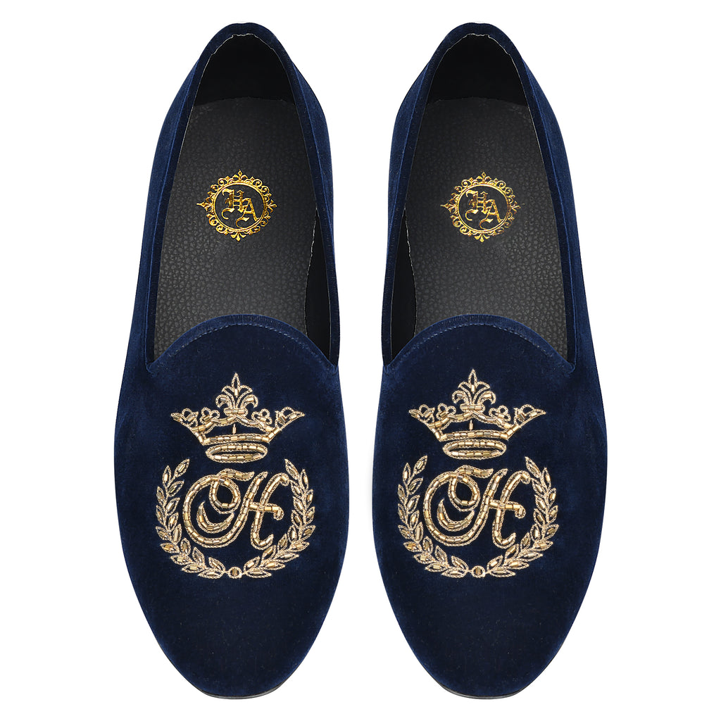 Blue velvet 2017 motif Shoes humyaunalamgir