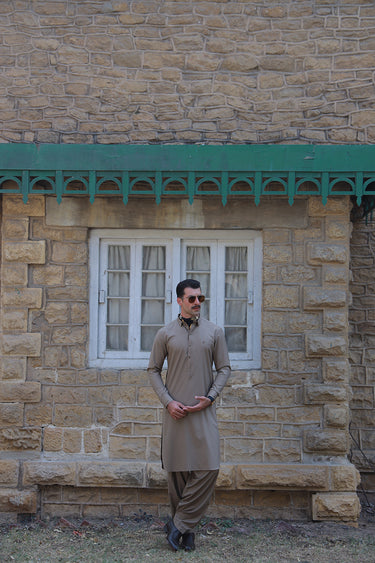 DARK BEIGE BOSKY SHALWAR KAMEEZ