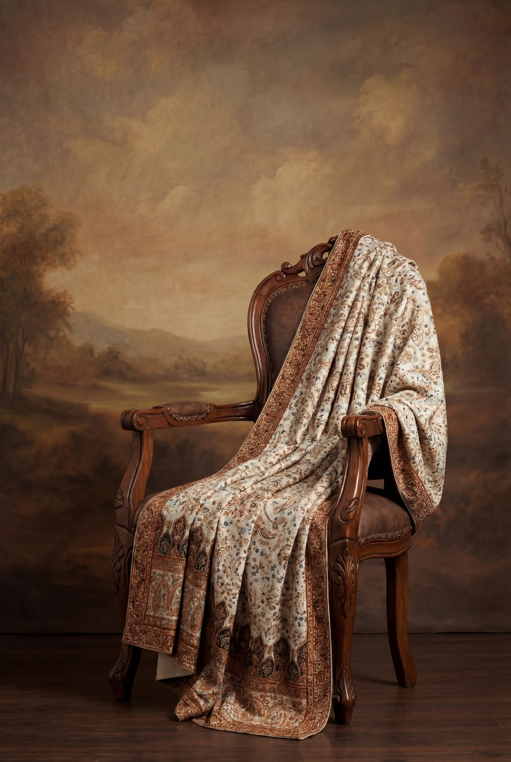 Traditional Embroidered Shawl Humayun Alamgir