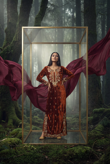 BURNT RUST KAFTAN