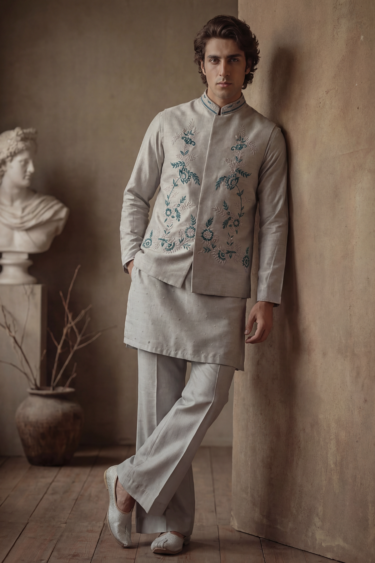 ASH GREY WAISTCOAT Clothing Humayunalamgir