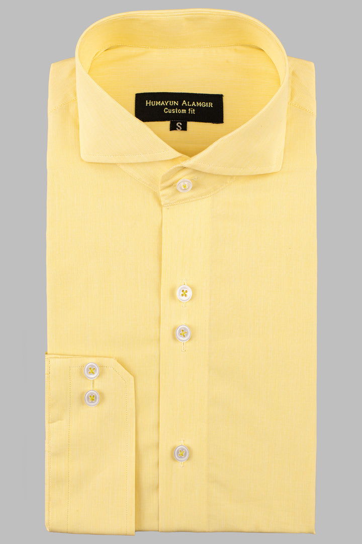 Yellow Formal Shirt Semi Formal humyaunalamgir S