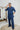 SPACE BLUE LINEN KURTA PAJAMA Clothing Humayunalamgir