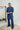 SPACE BLUE LINEN KURTA PAJAMA Clothing Humayunalamgir