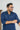 SPACE BLUE LINEN KURTA PAJAMA Clothing Humayunalamgir