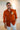 Lion Cub Embroidery Rust Linen Shirt Humayun Alamgir