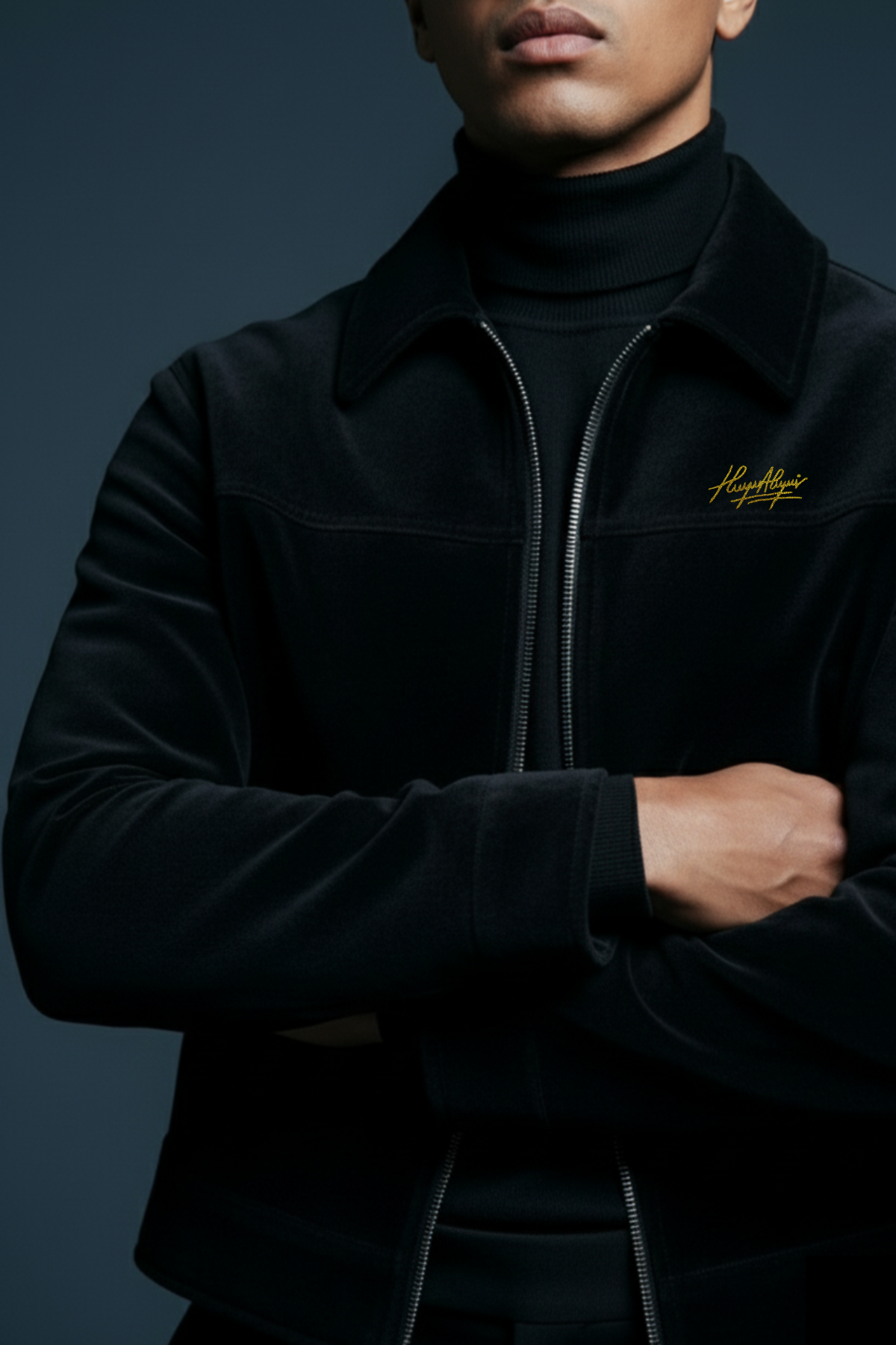 VELVET JACKET - BLACK Winter Jackets Humayun Alamgir