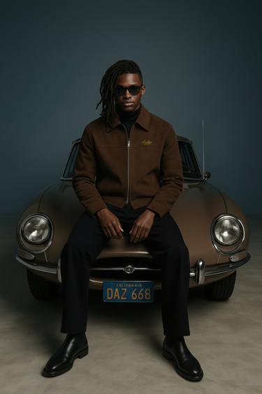 VELVET JACKET - BROWN