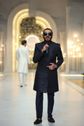 Navy Blue Sequence Sherwani Humayunalamgir