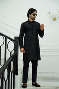 "SHAH" BLACK KURTA PAJAMA Humayun Alamgir