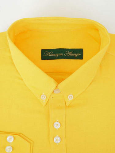 YELLOW LINEN SHIRT Humayunalamgir