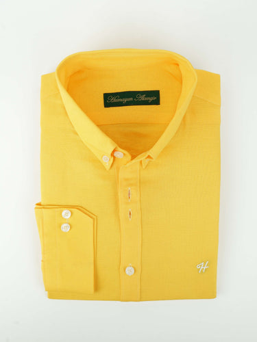 YELLOW LINEN SHIRT Humayunalamgir