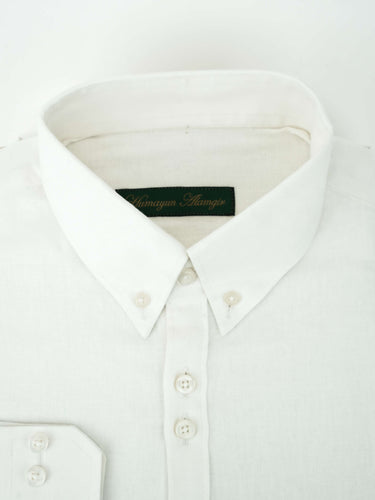 WHITE LINEN SHIRT Humayunalamgir