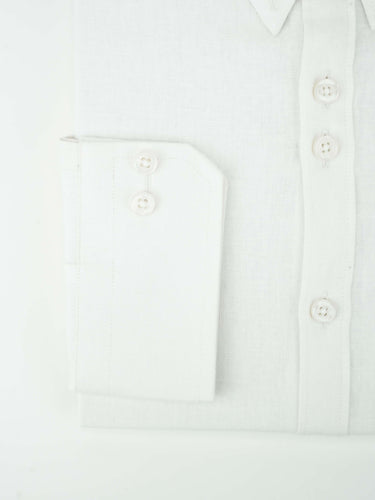 WHITE LINEN SHIRT Humayunalamgir