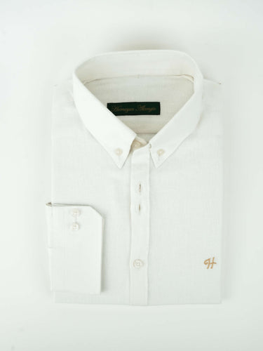 WHITE LINEN SHIRT Humayunalamgir