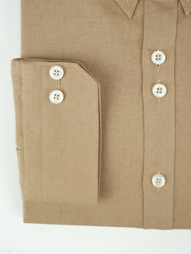 BEIGE LINEN SHIRT Humayunalamgir