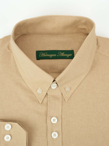 BEIGE LINEN SHIRT Humayunalamgir