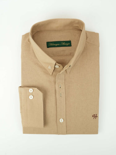 BEIGE LINEN SHIRT Humayunalamgir