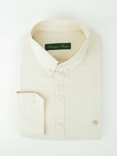 IVORY LINEN SHIRT Humayunalamgir