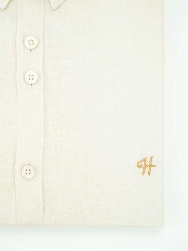 IVORY LINEN SHIRT Humayunalamgir