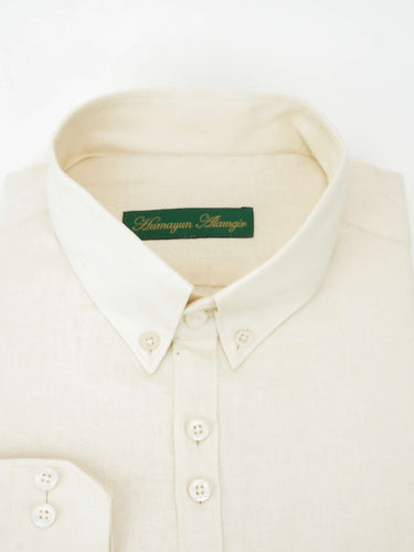 IVORY LINEN SHIRT Humayunalamgir