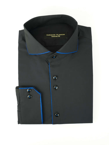 BLACK STRETCHABLE SHIRT Humayunalamgir