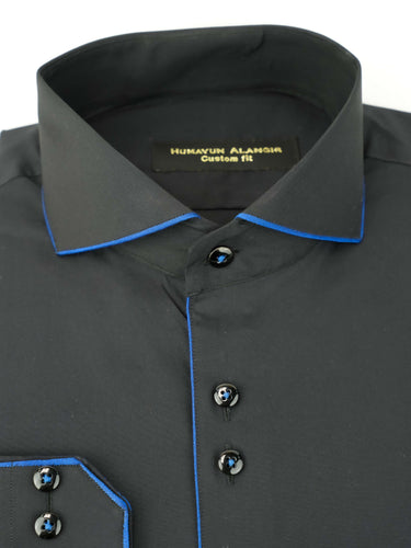 BLACK STRETCHABLE SHIRT Humayunalamgir
