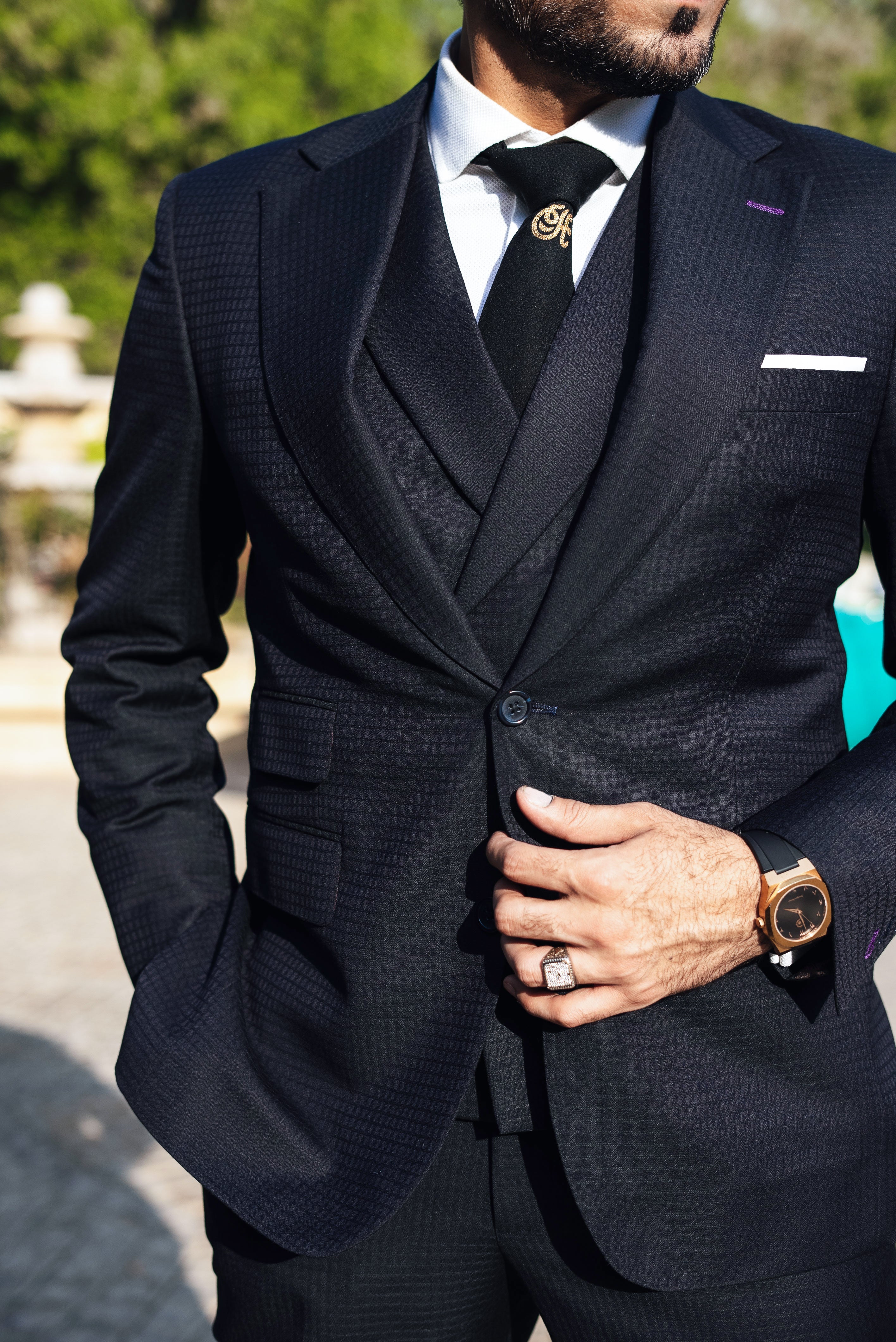 Navy Blue Vitale Suit Suits HumayunAlamgir