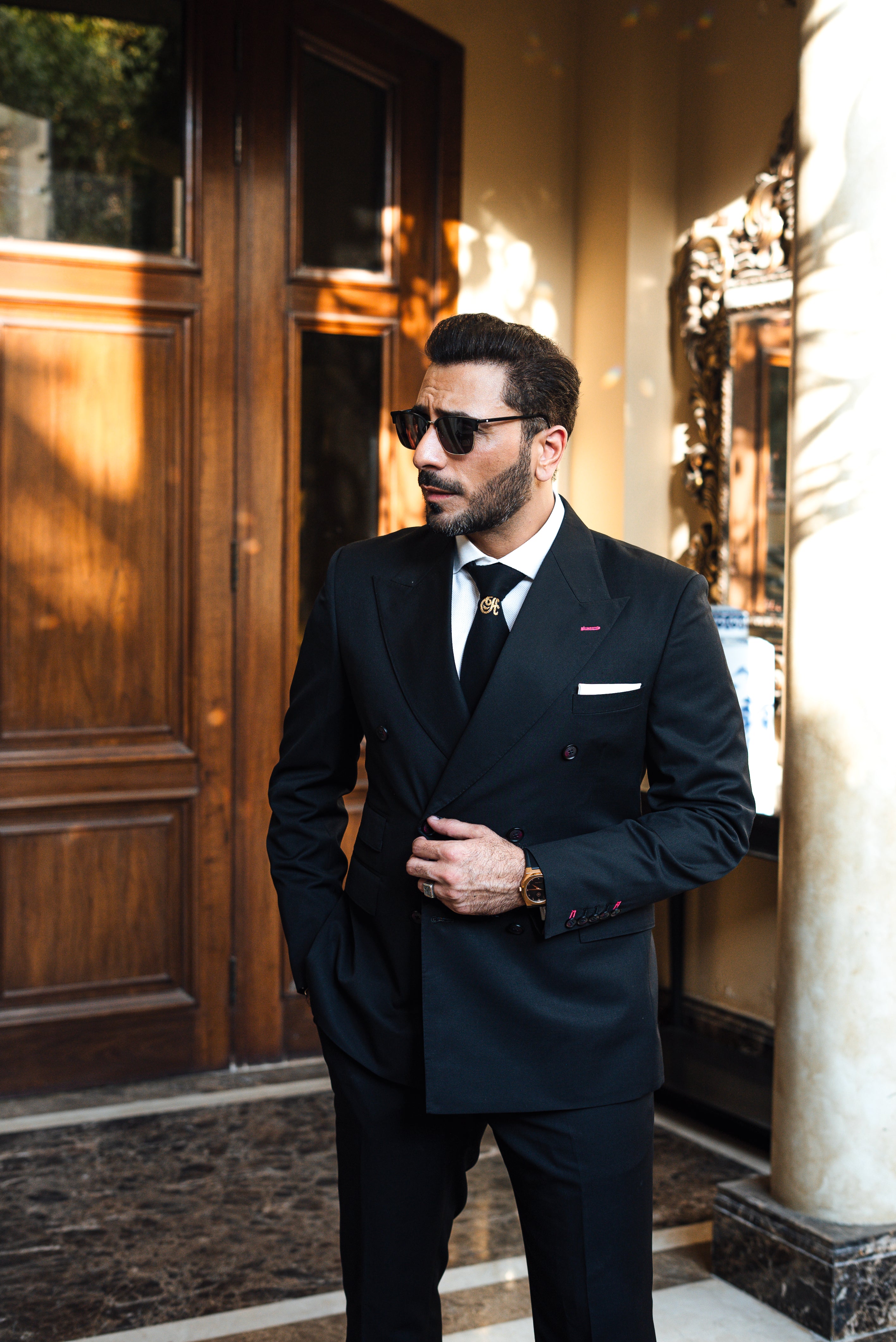 Black Italian Luciano Suits HumayunAlamgir