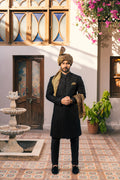Black adorned Sherwani humyaunalamgir S