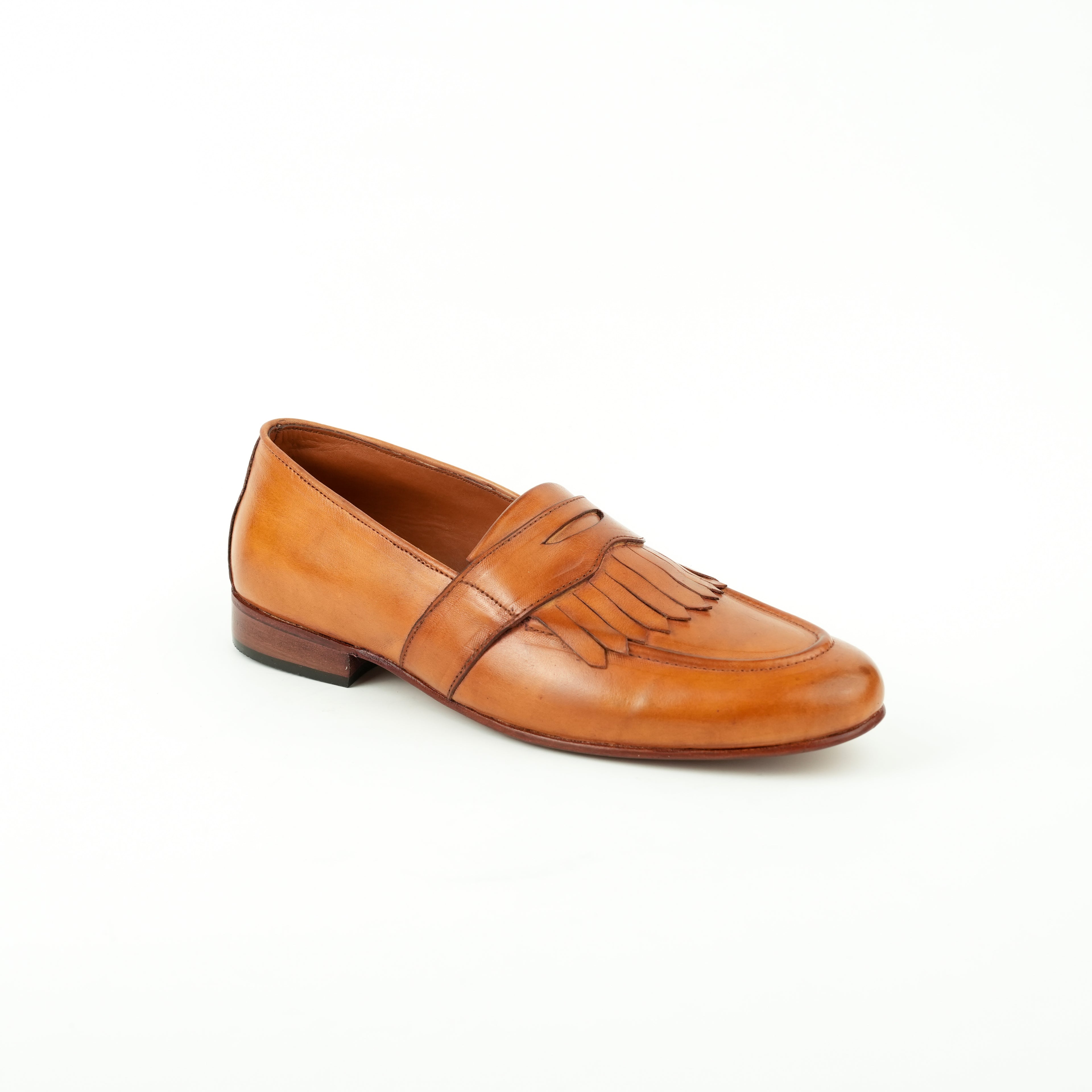 Tan Brown Shoes With Frill Semi Formal Humayun Alamgir