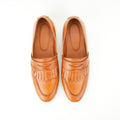 Tan Brown Shoes With Frill Semi Formal Humayun Alamgir