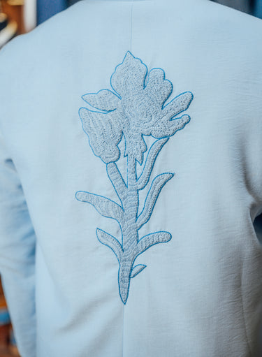 LIGHT BLUE EMBROIDERED CO-RD SET Casual Humayun Alamgir