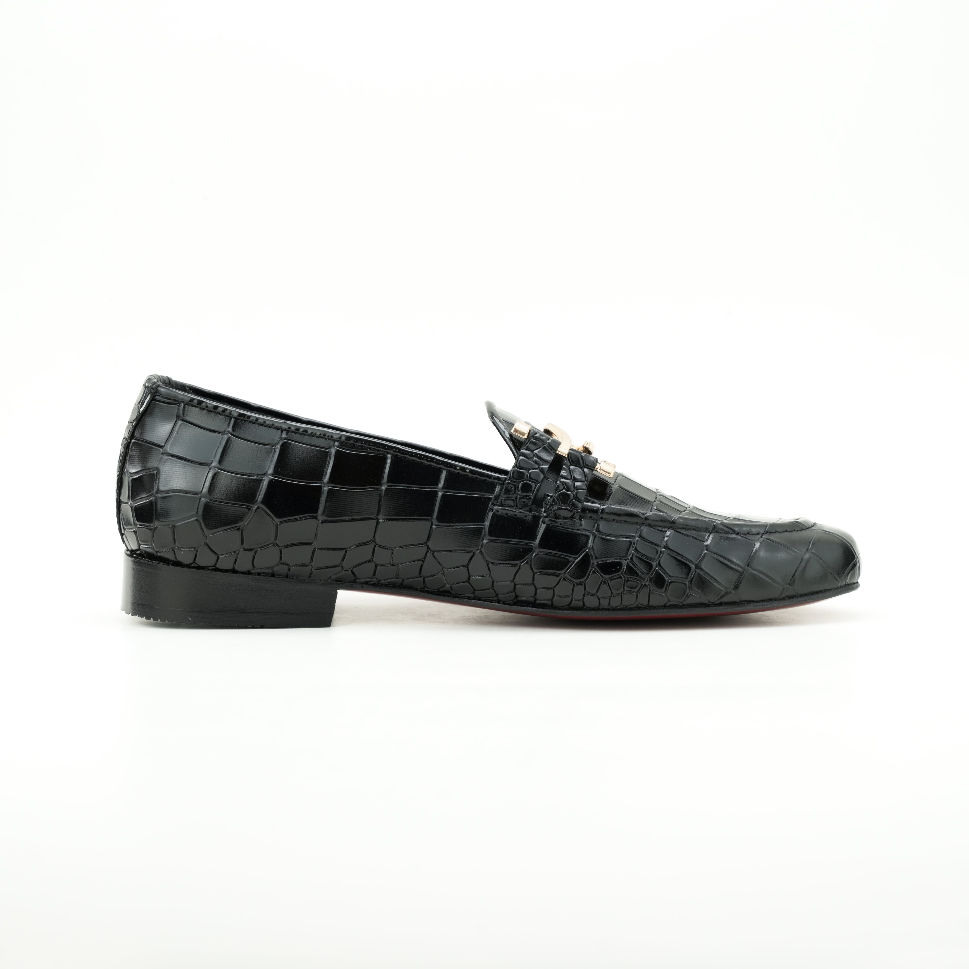 Crocodile Textured leather Huk bukle's Moccasin Semi Formal Humayun Alamgir