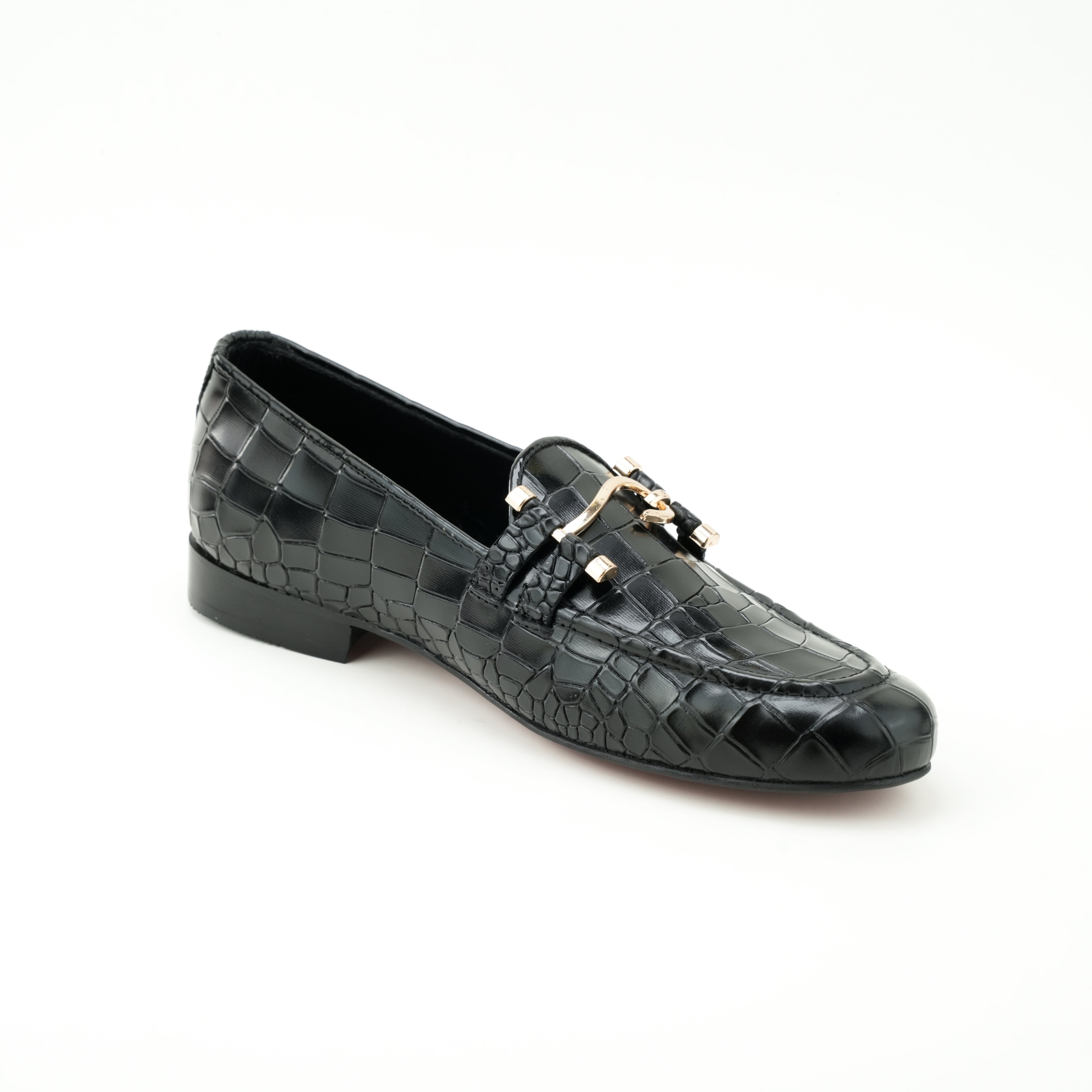 Crocodile Textured leather Huk bukle's Moccasin Semi Formal Humayun Alamgir