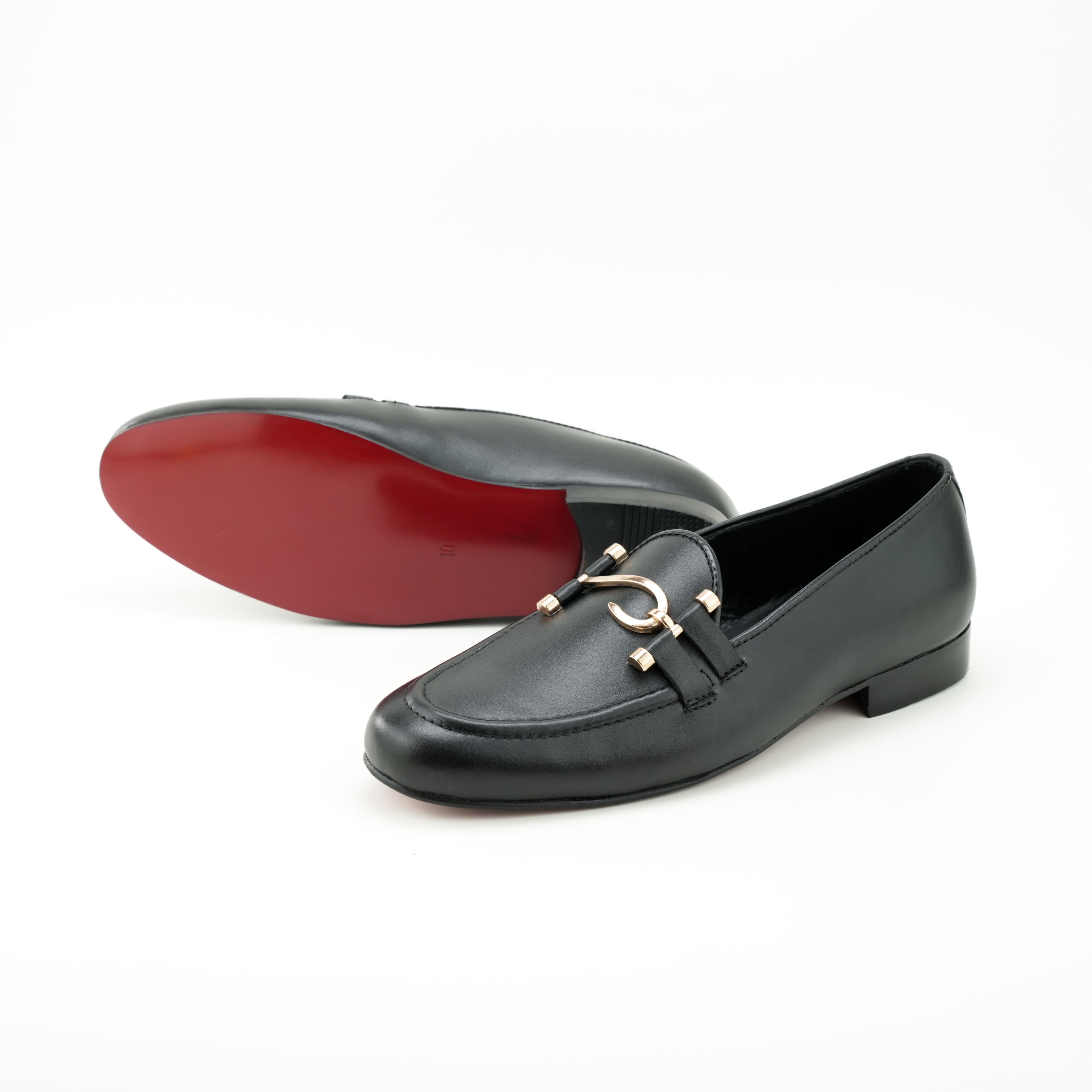 Black Shiny Leather Mocassin Semi Formal Humayun Alamgir